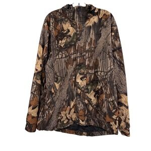 Browning‎ Hunting Jacket Mens Large Camo Camouflage Hooded Coat